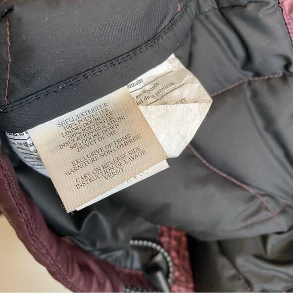Marmot Quilted Goose Down Puffer Coat Jacket Dark Red Size S - Picture 6 of 7
